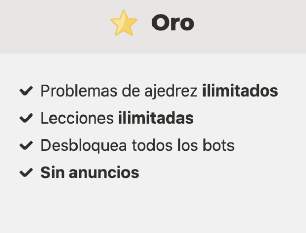 Suscripción de 1 Mes a Chess.com ORO